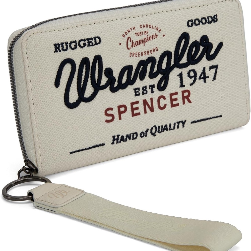 Wrangler Cream Wallet with Keychain